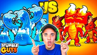 SKINS 💧AGUA vs FUEGO🔥 la MEJOR BATALLA de STUMBLE GUYS...