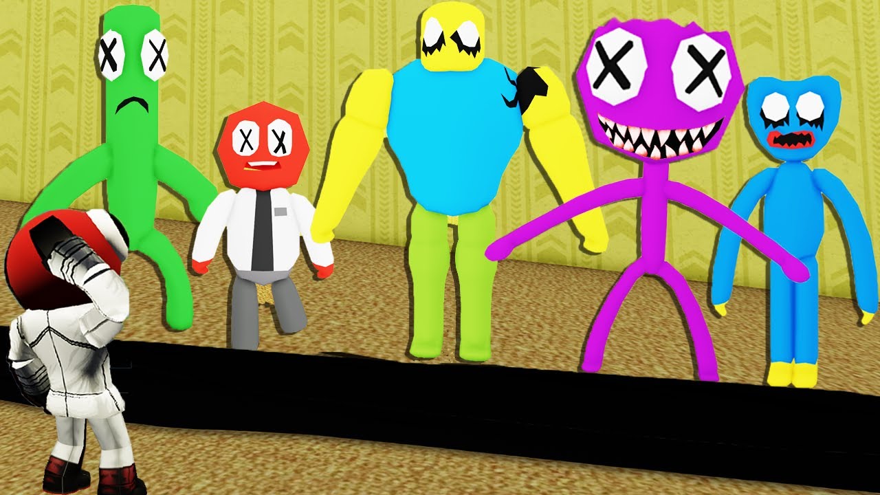 Rainbow Friends: Chapter 2 - Yellow and Cyan's Jumpscares (Original VS  Fanmade) 