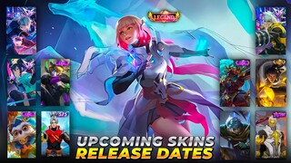 RELEASE DATES OF APRIL AND MAY SKINS | GUINEVERE LEGEND SKIN | 515 SKINS | NEW HERO JULIAN | MLBB