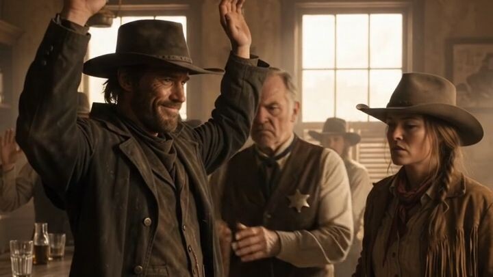Sheriff And Cowgirls Take Django To Jail. 🤠