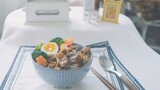 [Japanese food stop-motion animation] Oh my god, the fat beef ran into the pot by itself~