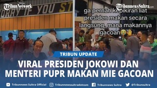 Viral Presiden Jokowi dan Menteri PUPR Pak Bas Makan Mie Gacoan di Lombok, Netizen: Antri Gak Ya?