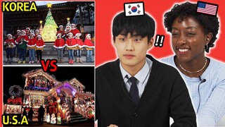 America vs Korea, How is Christmas different? : KOREAN TEEN & AMERICAN Reaction