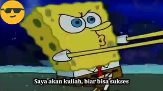 meme spongebob : sakarang cari kerja susah