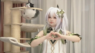 Is the little badminton dancing?
