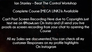 Ian Stanley Course Beat The Control Workshop download