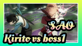 Sword Art Online|ã€HP/Cerita Utamaã€‘Kirito vs boss1