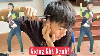 Khải Cà Khịa lần đầu tự cắt tóc liệu có giống Khá Bảnh?