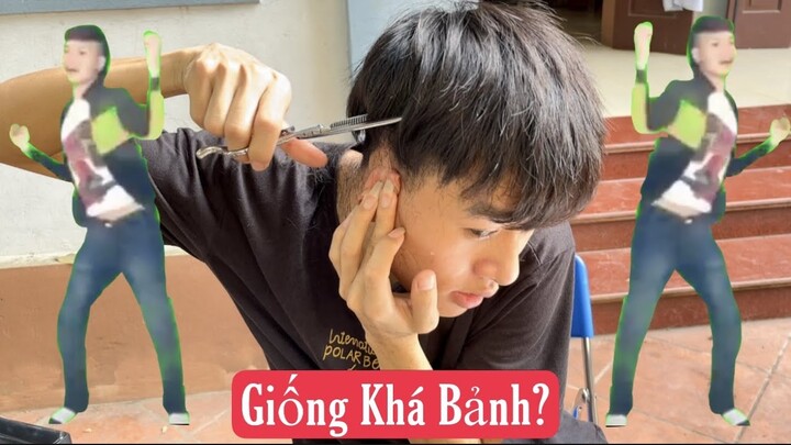 Khải Cà Khịa lần đầu tự cắt tóc liệu có giống Khá Bảnh?