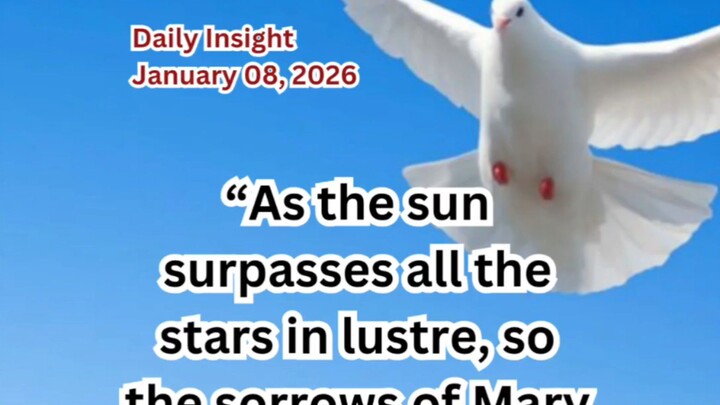 Daily Insight January 08, 2026 #faith #saint #insight