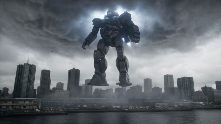A boy summoned a giant robot from the space😲