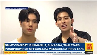 GMMTV Fan Day 13 in Manila, bukas na; Thai stars PondPhuwin at OffGun, may mensahe sa Pinoy fans