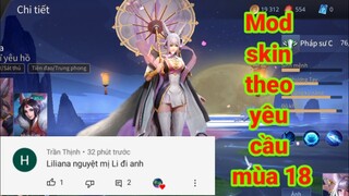 Mod skin LILIANA nguyệt mị li có âm thanh chuẩn đầy đủ hiệu ứng ( có BG )