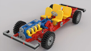 [Mechanical Animation] 1977 Lego Technic set, 853 car chassis