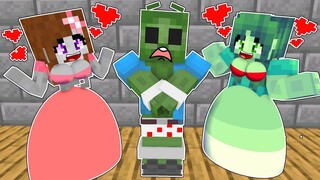 Monster School : LOVE CURSE Zombie and Cute Girls - Minecraft Animation
