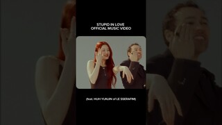 MAX and HUH YUNJIN of LE SSERAFIM do the STUPID IN LOVE dance in the official video #lesserafim