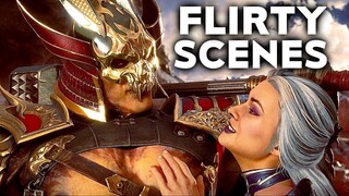 MORTAL KOMBAT 11 AFTERMATH All Sindel & Shao Kahn Flirty Scenes MK11