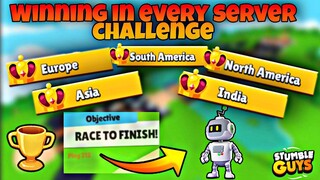 Winning in Every Server Challenge | Stumble Guys