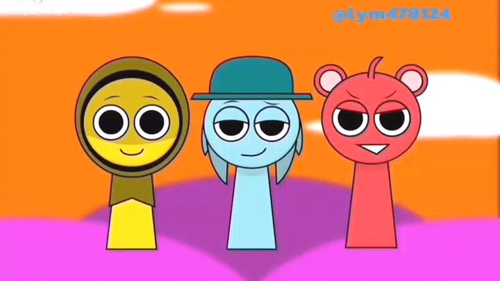 TRIO SPRUNKI 2P !! 💛🩵❤ // cred: @lym478124 on TT //