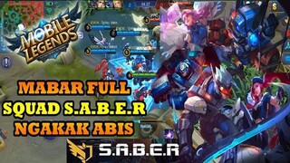 FULL S.A.B.E.R SQUAD NGAKAK PARAH !?!? KETEMU RRQ LEMON (KW) - MOBILE LEGENDS