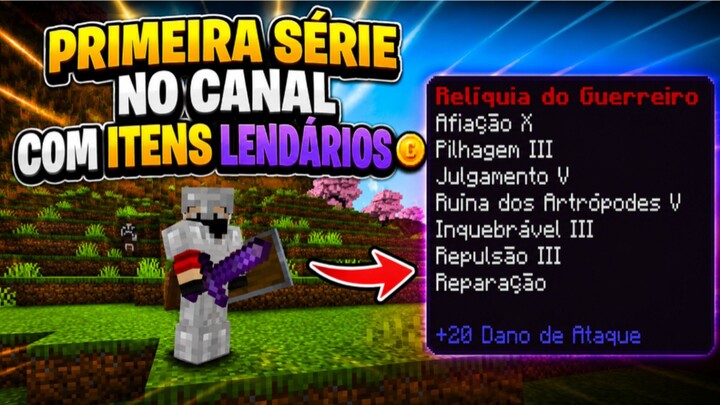 SÉRIE com itens lendários  Minecraft bedrock