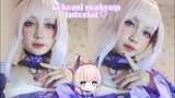 ଘ(੭ˊ꒳​ˋ)੭✧ kokomi cosplay makeup tutorial ♡ genshin impact ♡