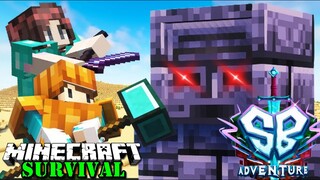 ARMOR PUMPKIN VERSUS PASUKAN PATUNG BULAN MATAHARI !! Minecraft Survival Bucin Adventure [#8]