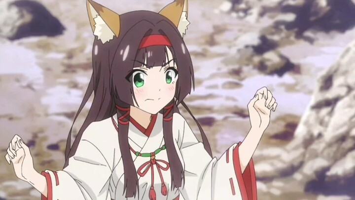 You are taking a hot spring bath with the beast-eared girl. How enviable!