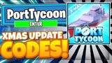 PORT TYCOON CODES *XMAS UPDATE* ALL NEW SECRET OP CODES ROBLOX PORT TYCOON!