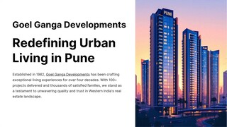 Goel Ganga Developments Redefining Urban Living in Pune