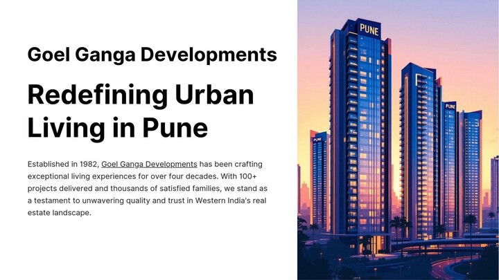 Goel Ganga Developments Redefining Urban Living in Pune