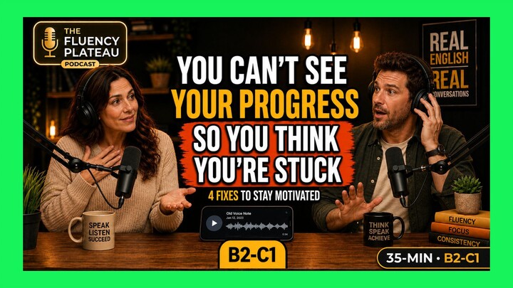 Why It's So Hard to Stay Motivated When You Can't See Progress | 37-Minute English Podcast (B2-C1)