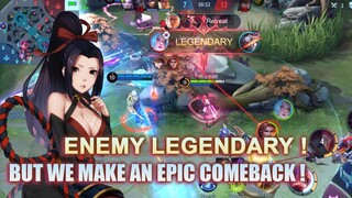 ENEMY LEGENDARY ! BUT WE MAKE AN EPIC COMEBACK ! HARD GAME ! TOP GLOBAL HANABI - MLBB - SOLO RANK