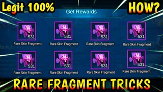 RARE FRAGMENT TRICK!! GET RARE SKIN FRAGMENTS (LEGIT) IN MOBILE LEGENDS