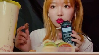 [ASMR] Thưởng thức món Bánh gạo nếp chiên cùng trà sữa