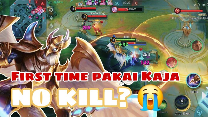FIRST TIME PAKAI KAJA - NO KILL?😭 [MLBB] GAMEPLAY 🔥