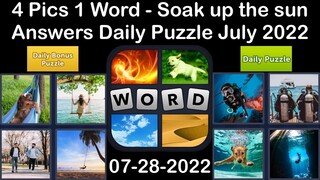 4 Pics 1 Word - Soak up the sun - 28 July 2022 - Answer Daily Puzzle + Bonus Puzzle