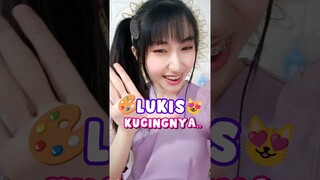 LUKIS KUCINGNYA..?? 🎨😻 #LukiSama #OliviaValent