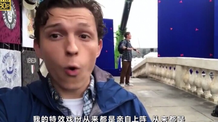 Just as Tom Holland said he never uses a stunt double, the stunt double gets washed away by the wate