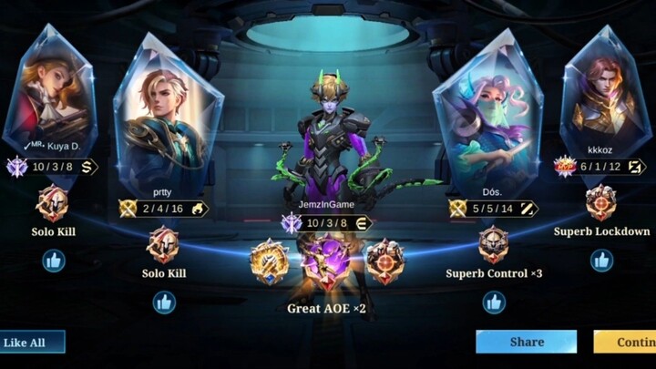Great AOE X2 |  JemzInGame Dyroth Plays (29) | Mobile Legends