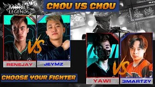 CHOU VS CHOU | YAWI VS 3MarTzy | RENEJAY VS  JEYMZ | MOBILE LEGENDS