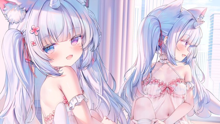 You idiot~ I’m not even dressed yet! QAQ