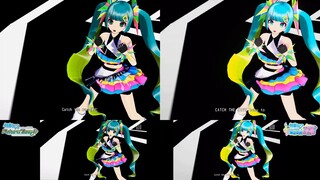 Catch the Wave - Hatsune Miku: Project DIVA PV Comparison [Future Tone, Mega Mix]