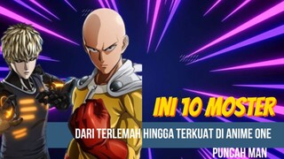 Inilah 10 Moster Dari Terlemah Hingga Terkuat Di Anime One Puns Man