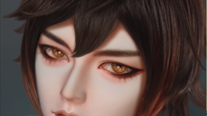 [bjd แต่งหน้าหน้า] แต่งหน้าเลียนแบบ "เก็นชินอิมแพกต์" Zhongli