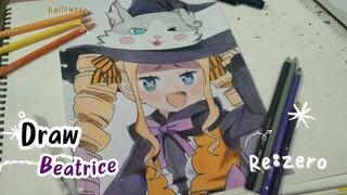 Drawing Beatrice 🎃💜//from Re:zero ✨