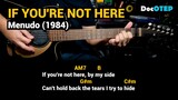If You're Not Here - Menudo (1984) - Easy Guitar Chords Tutorial with Lyrics Part 2 SHORTS REELS