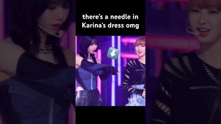 AESPA KARINA needle in her dress! #aespa #aespadrama #karina #aespakarina #winter #ningning#giselle