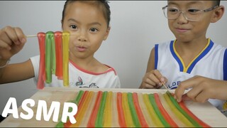 NOODLE JELLY ASMR MUKBANG *NO TALKING Eating Sounds | N.E Let's Eat