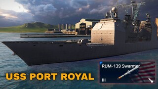 Modern Warships: USS PORT ROYAL spamming RUM-139 swarmer missile.